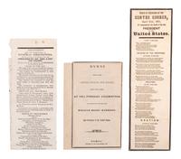 [HARRISON, William Henry]. A group of broadsides, handbills, and manuscripts related to the funeral of William Henry Harrison.