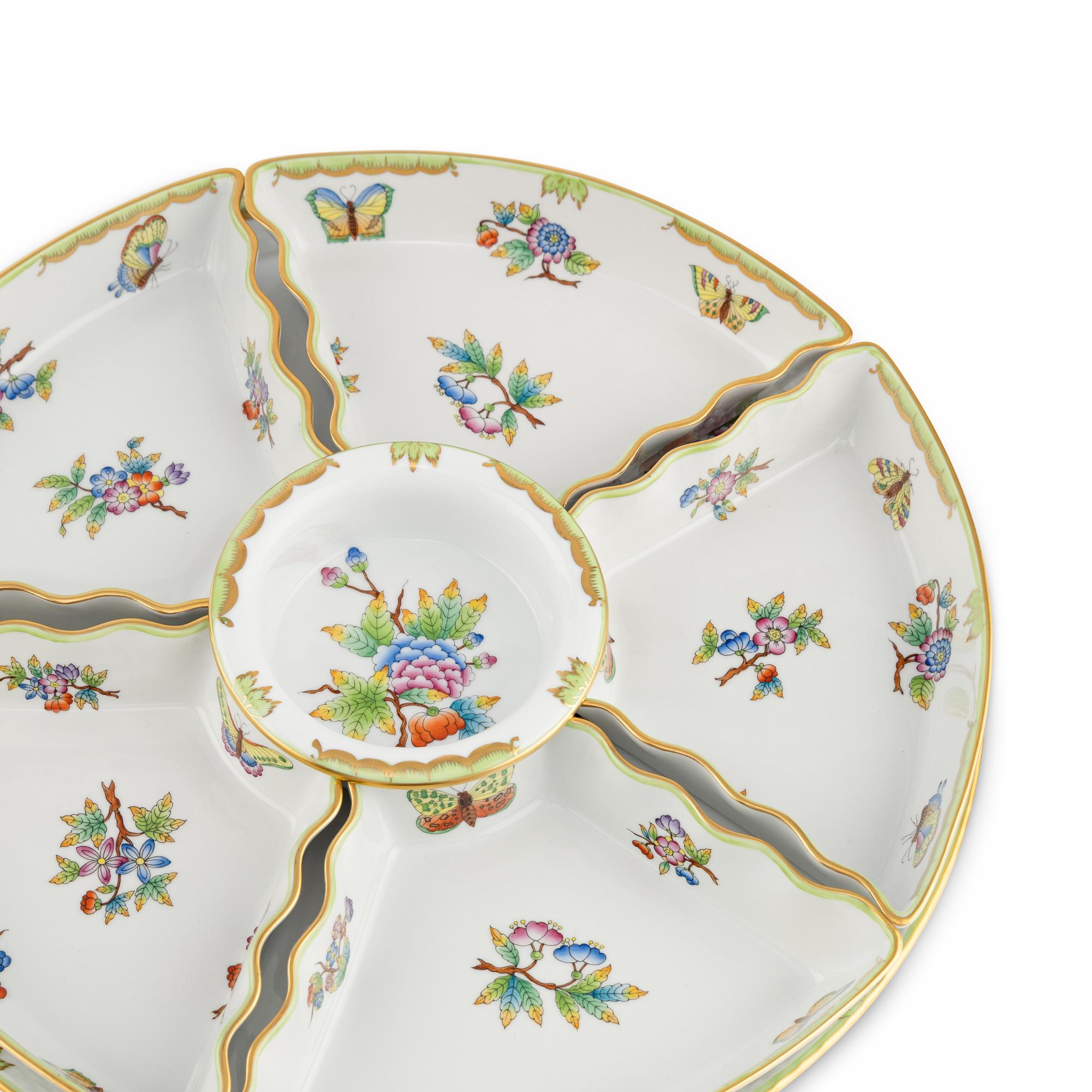 A Group of Herend Porcelain Table Articles