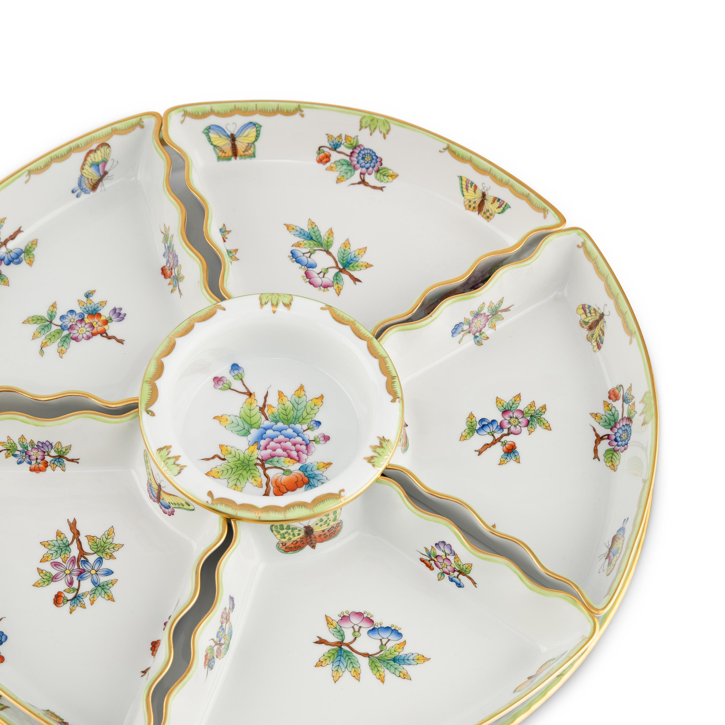 A Group of Herend Porcelain Table Articles
