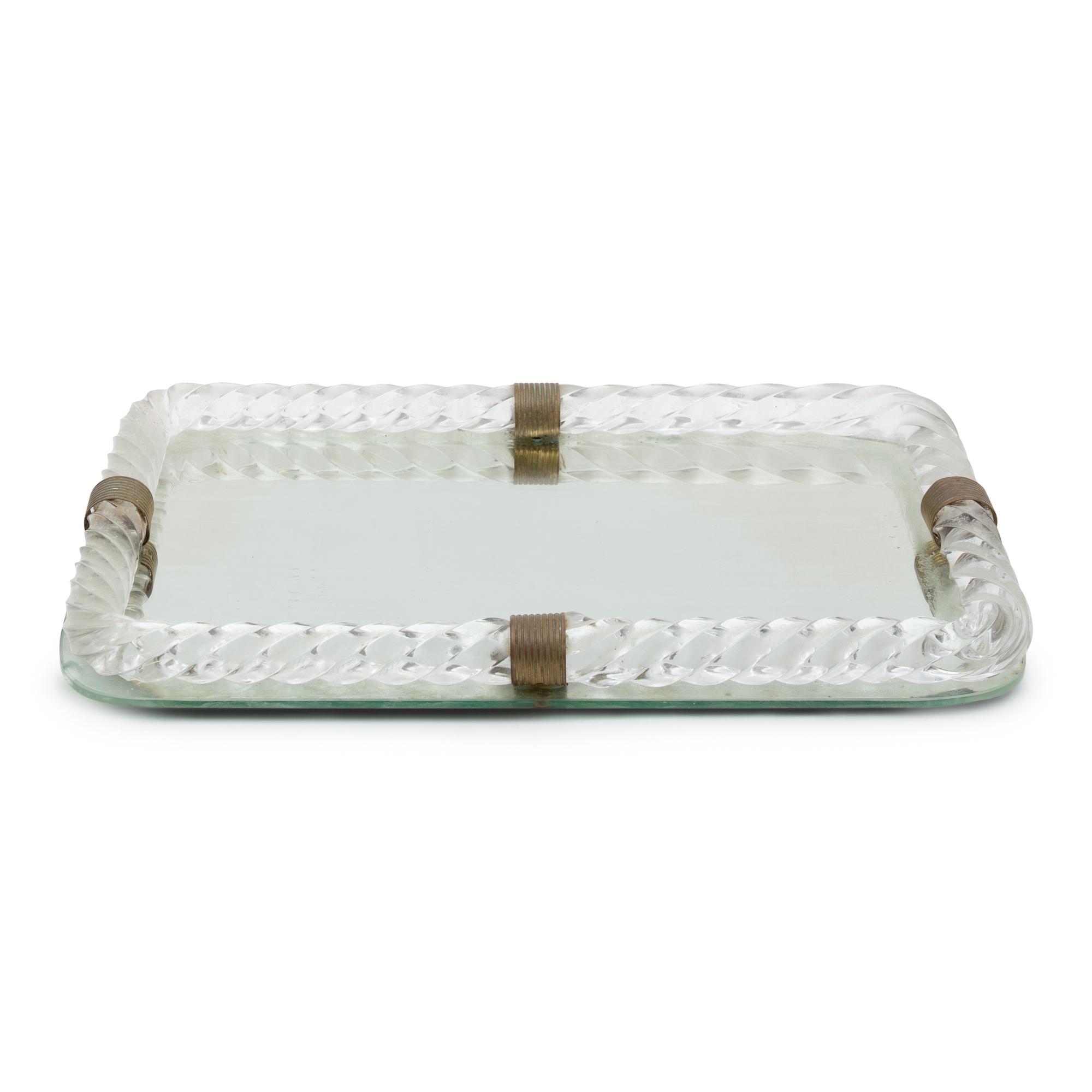 Attributed to Barovier & Toso c. 1940 — Mirrored tray