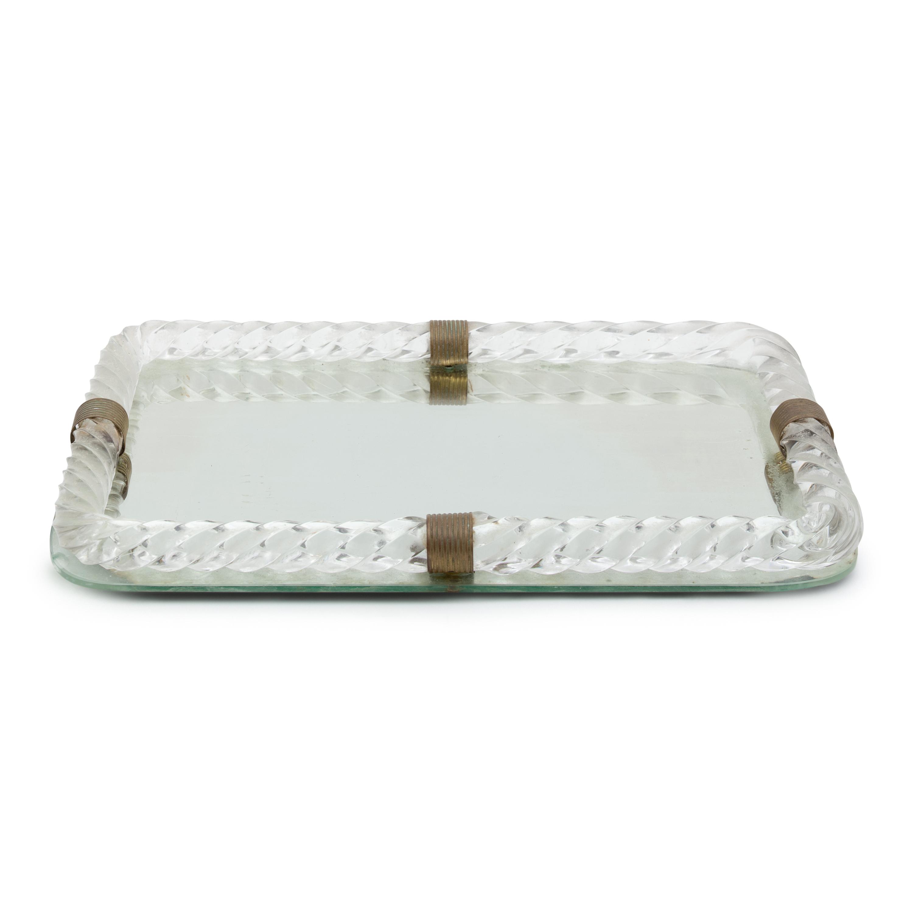 Attributed to Barovier & Toso c. 1940 — Mirrored tray