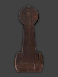 An American Églomisé Panel Inset Grain Painted Banjo Clock