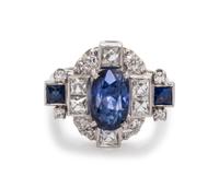 Sapphire and Diamond Ring