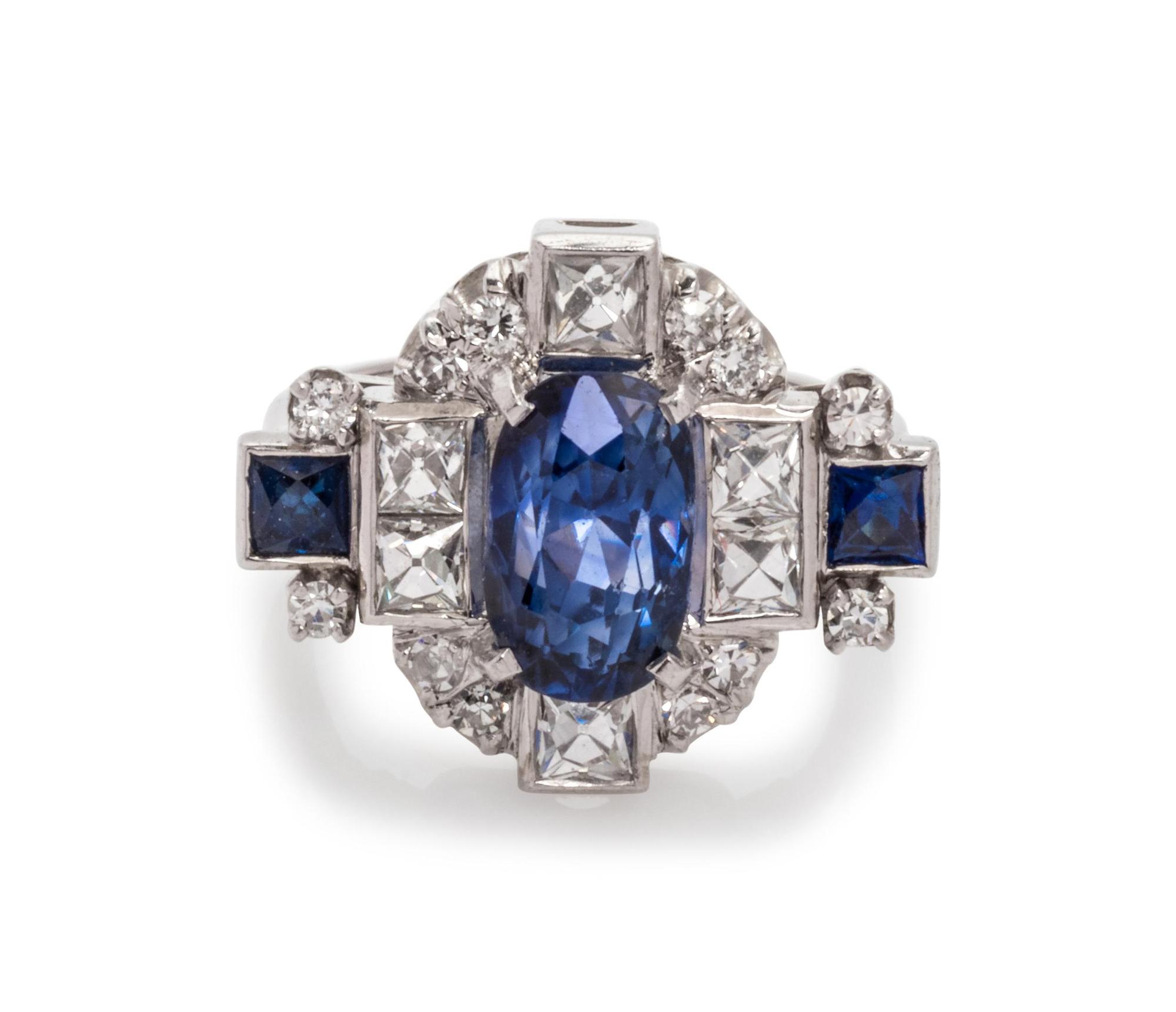 Sapphire and Diamond Ring