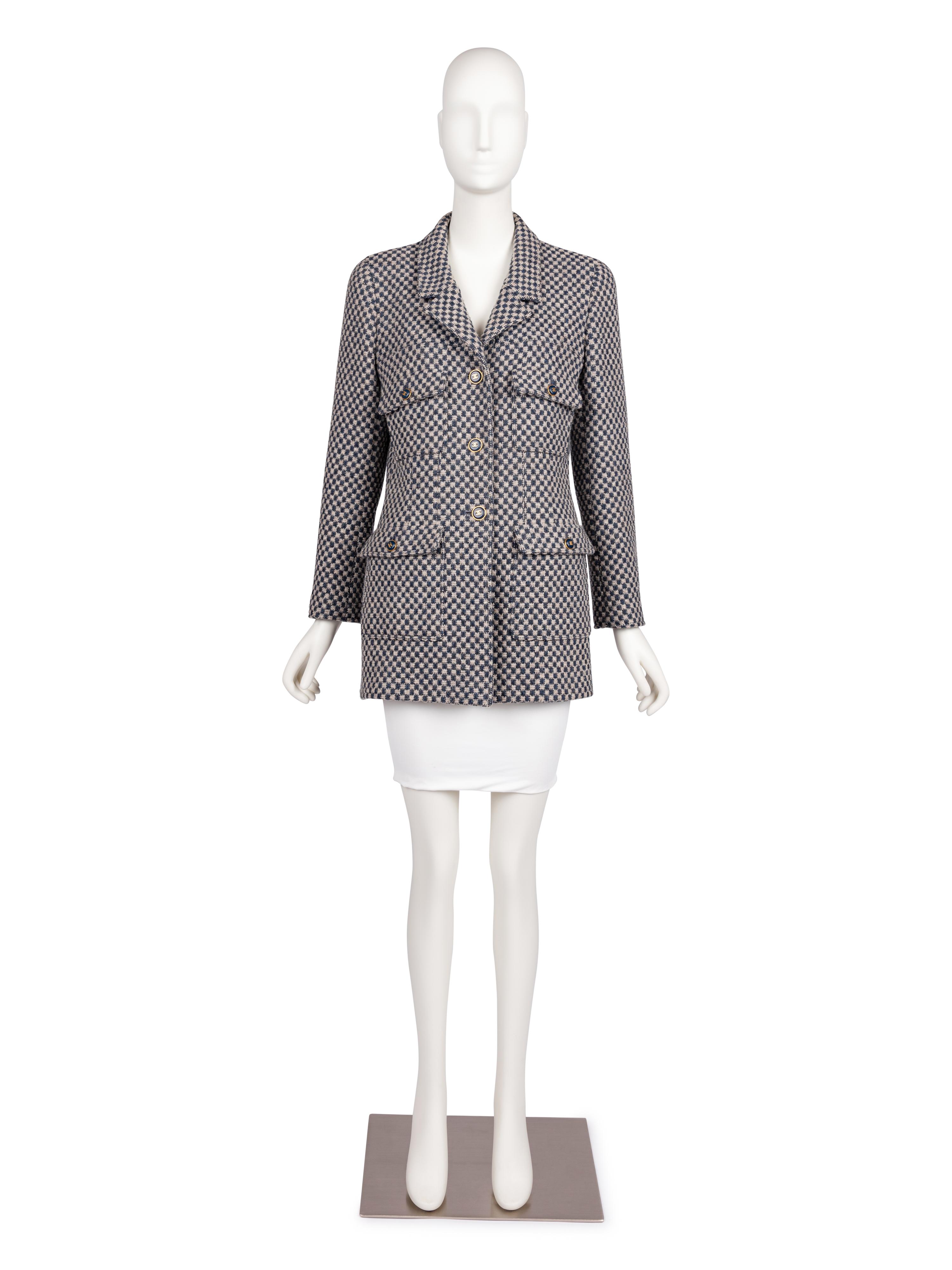 Chanel Tweed Checked Jacket, 1990's