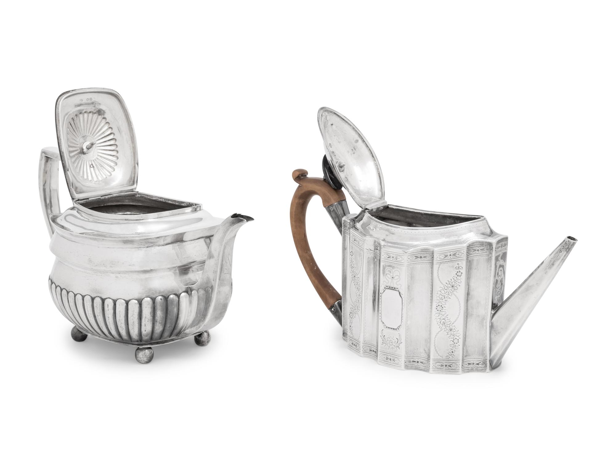Two George III Silver Teapots