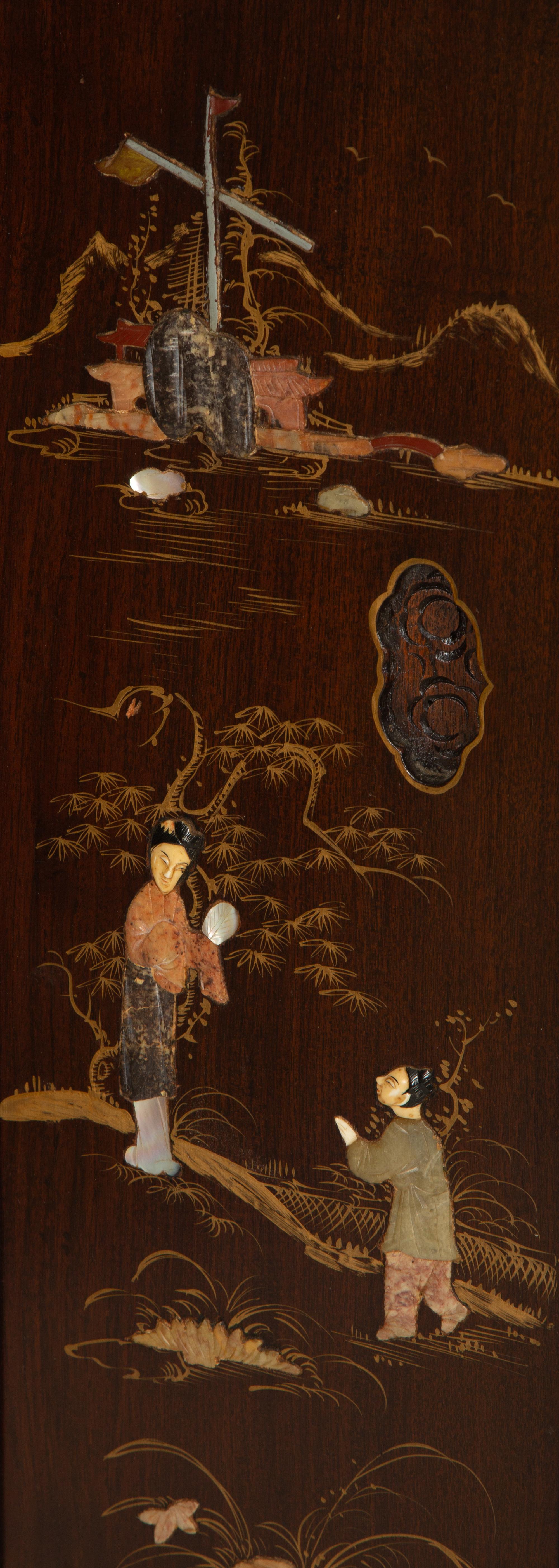 A Chinese Black and Brown Lacquer Bar — 20th Century