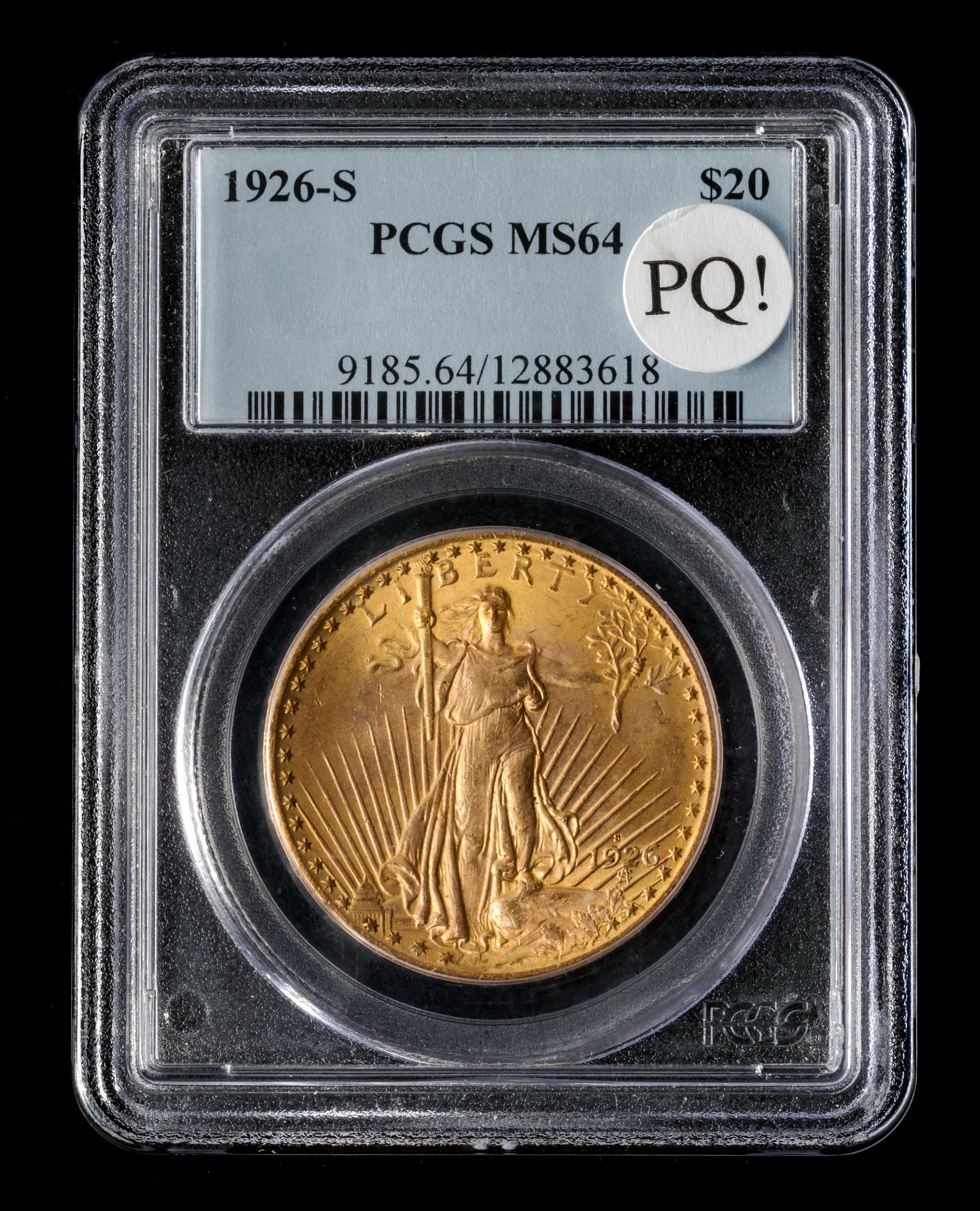 A United States 1926-S St. Gaudens $20 Gold Coin