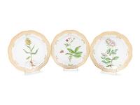 A Set of Fourteen Royal Copenhagen Flora Danica Dinner Plates