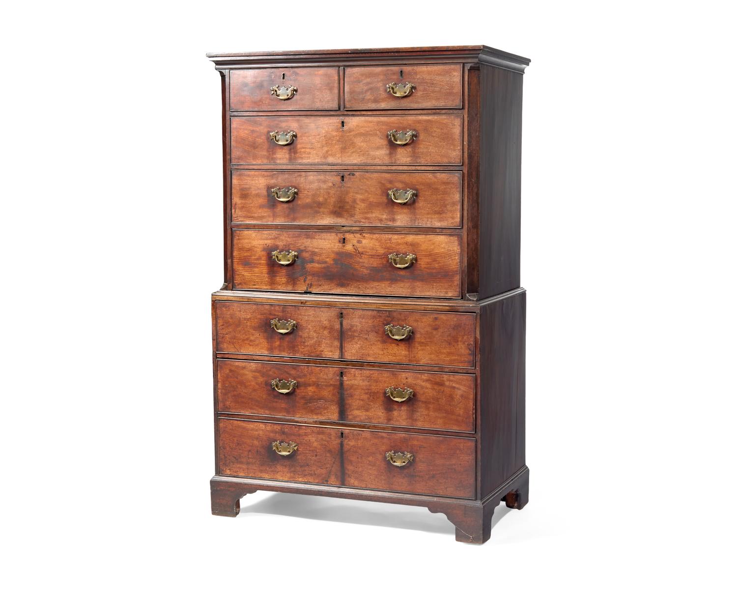 A George III Mahogany Chest-On-Chest
