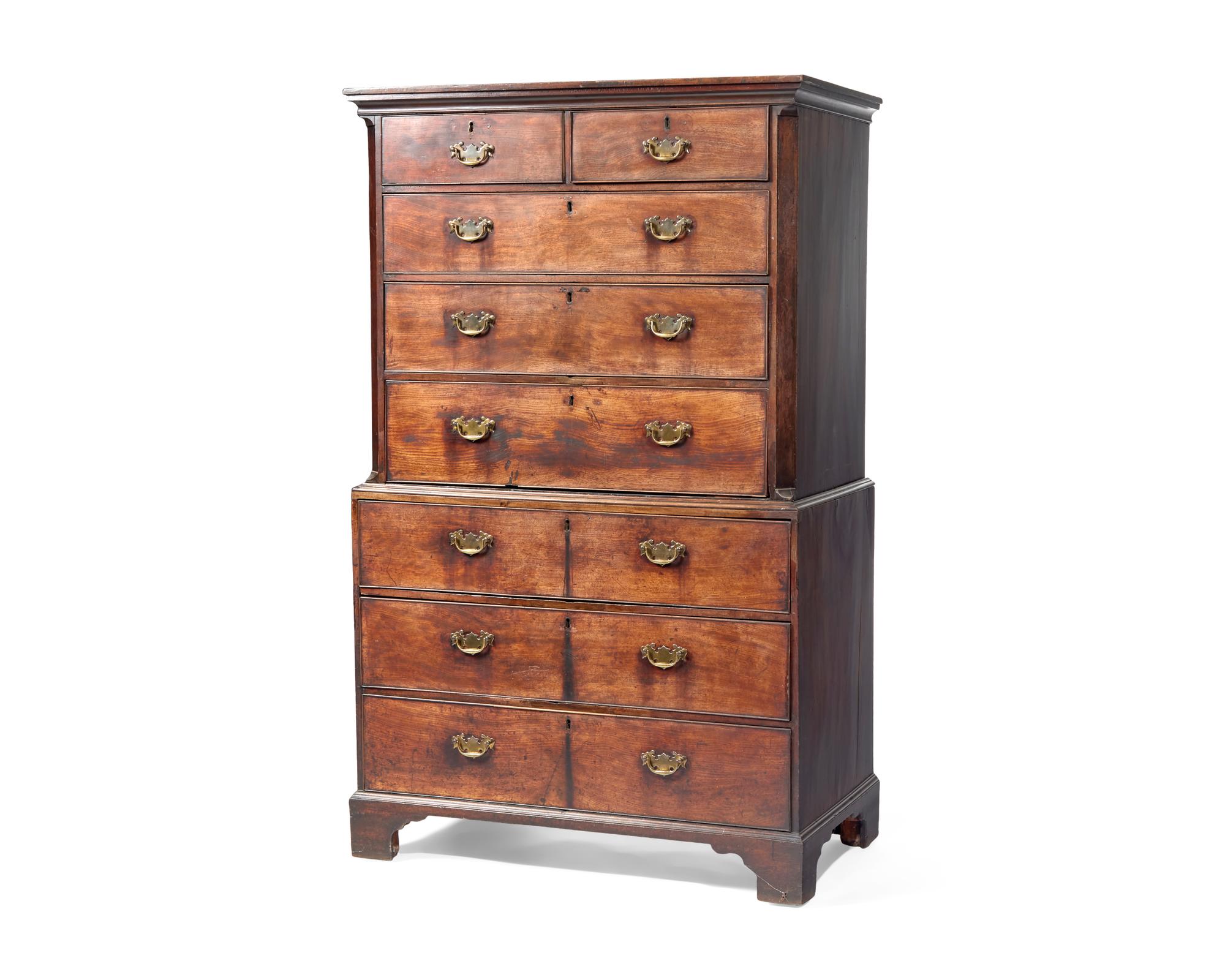 A George III Mahogany Chest-On-Chest