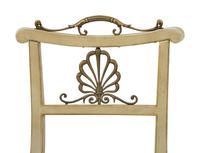 A Set of Six Regency Style Gilt Metal Mounted Painted Dining Chairs — 19TH/20TH CENTURY