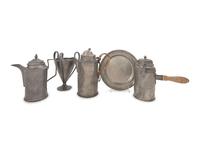 Five Pewter Table Articles