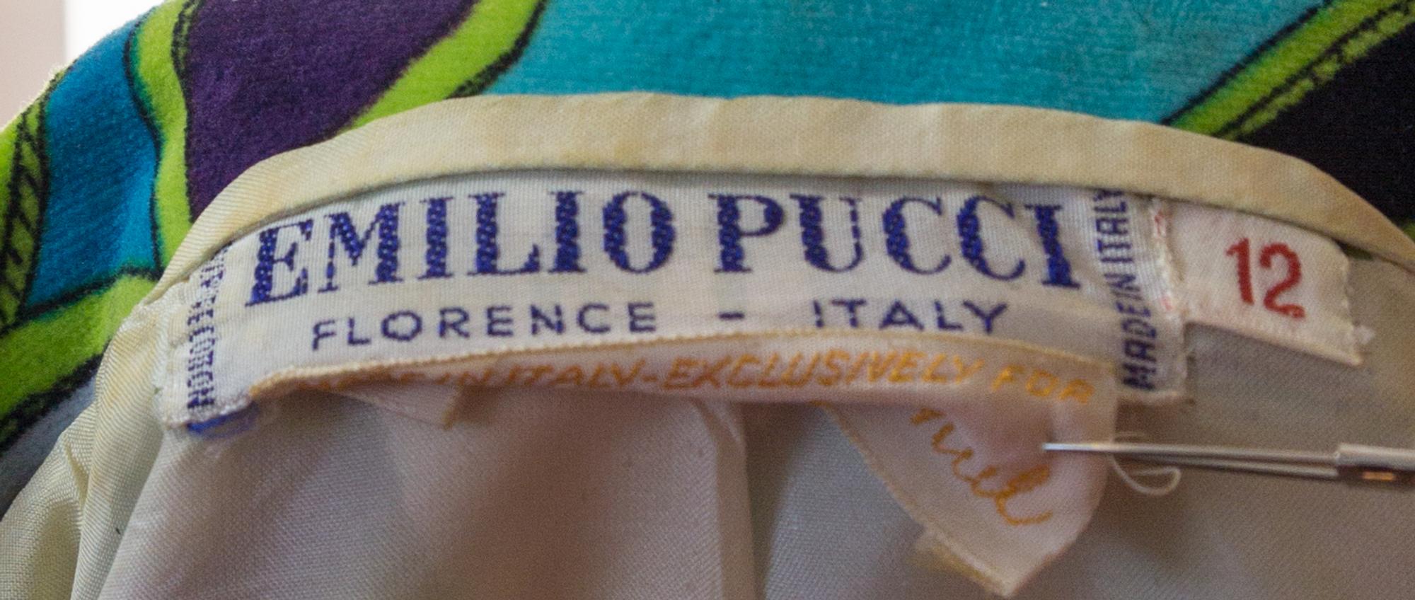 A Emilio Pucci Velvet Multicolor Blazer, Size 12.