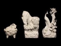 Three Chinese Dehua Blanc-de-Chine Porcelain Animal-form Wares
