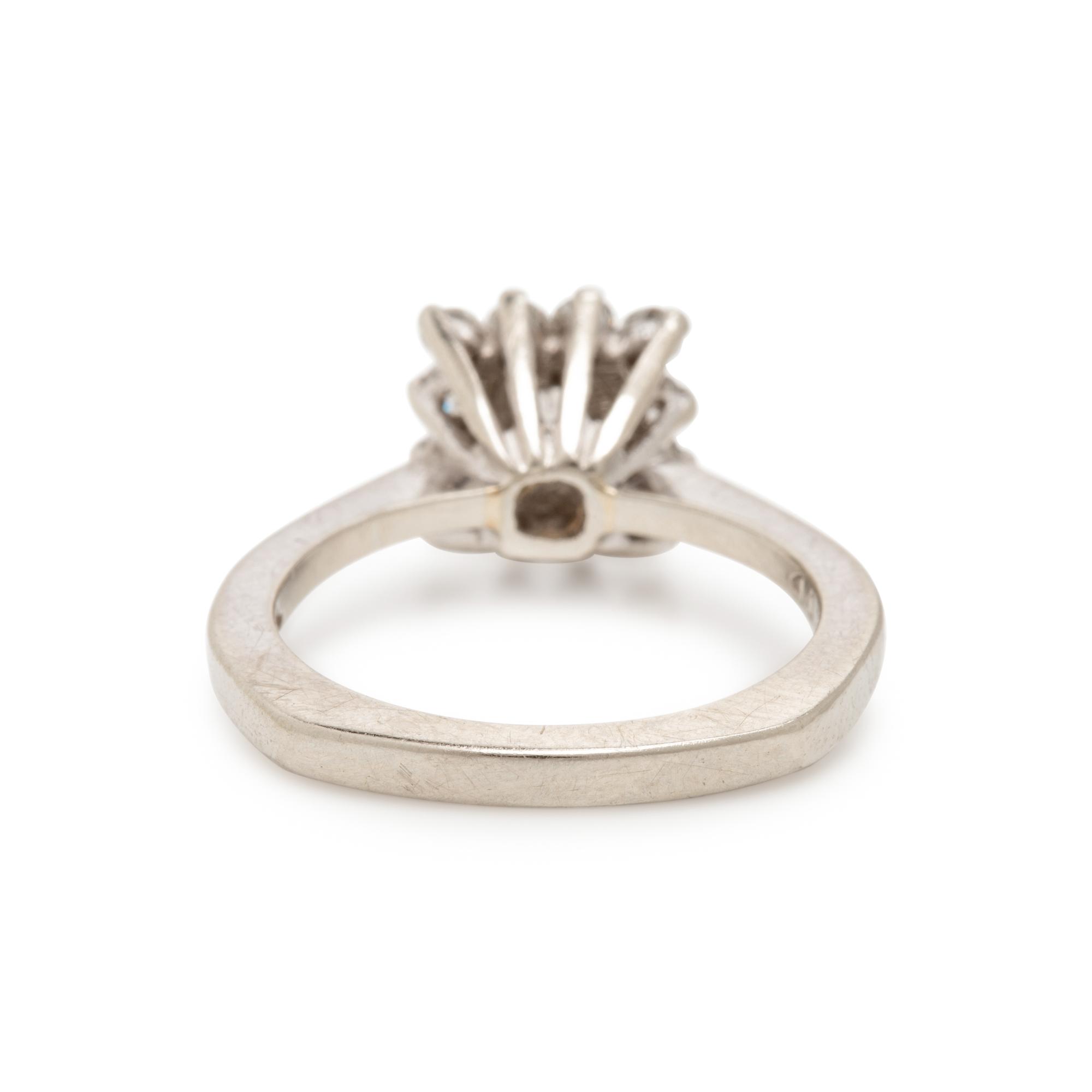Diamond and White Gold Pendant Brooch and Ring