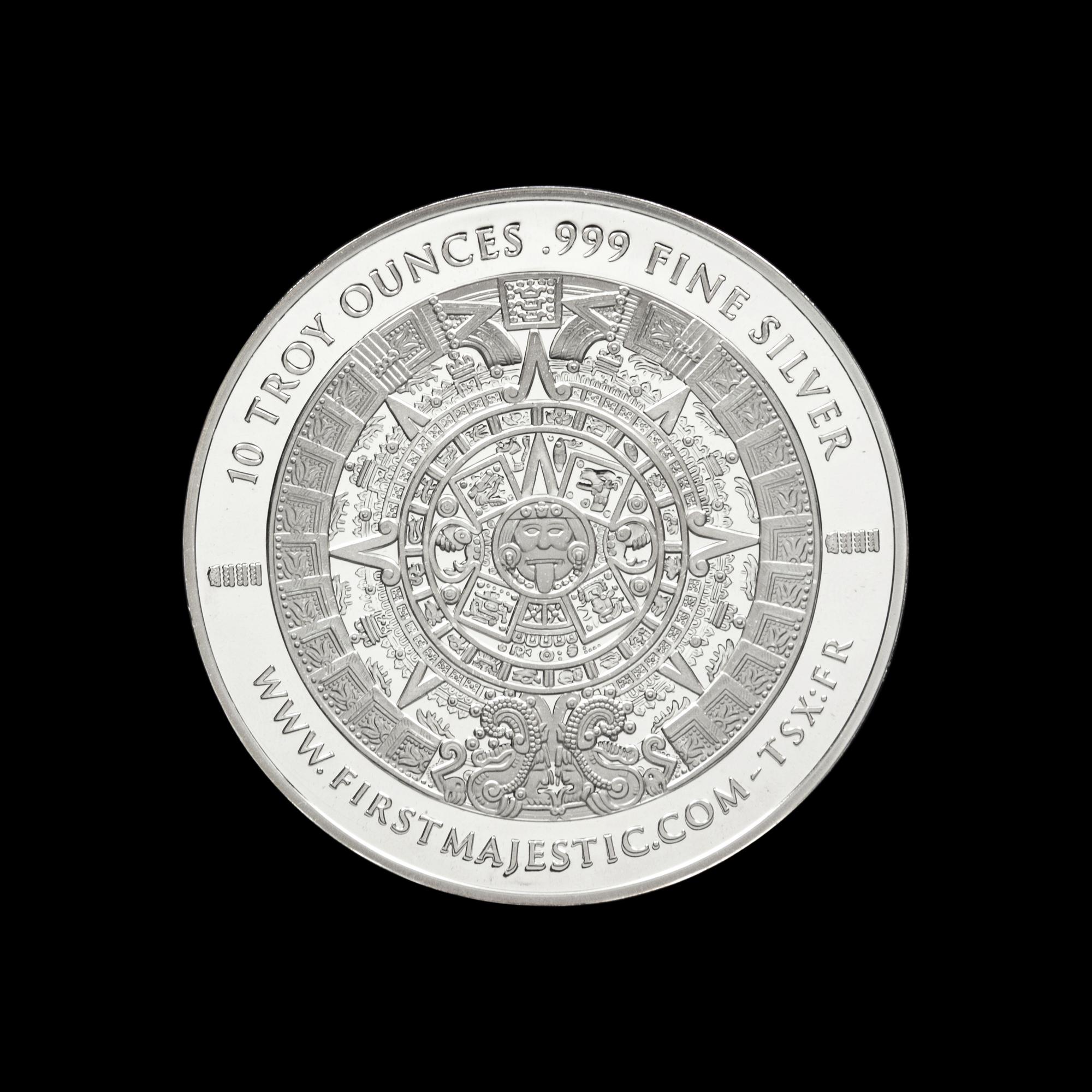 [PRIVATE ISSUE] An Aztec Calendar Commemorative 10-Troy oz. Silver Round