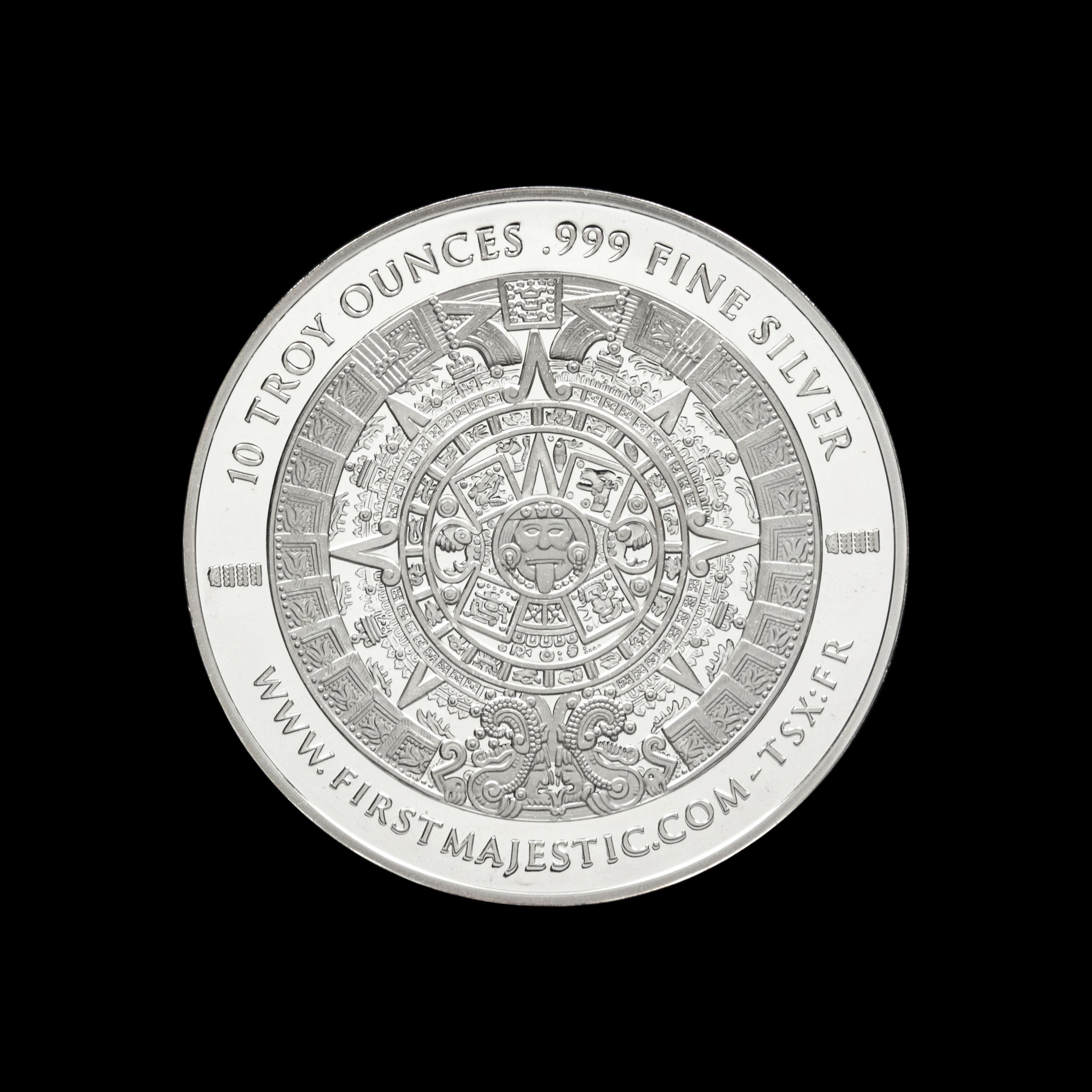 [PRIVATE ISSUE] An Aztec Calendar Commemorative 10-Troy oz. Silver Round