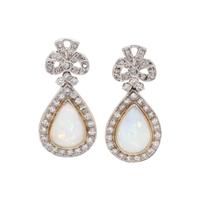 OPAL AND DIAMOND EARRINGS