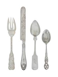 A Large Collection of Silver Flatware Articles