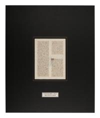 [MANUSCRIPT LEAF -- BIBLE]. One leaf on vellum, in Latin. France, ca 14th century.