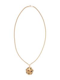 YELLOW GOLD AND MULTIGEM 'SPUTNIK' PENDANT AND CHAIN