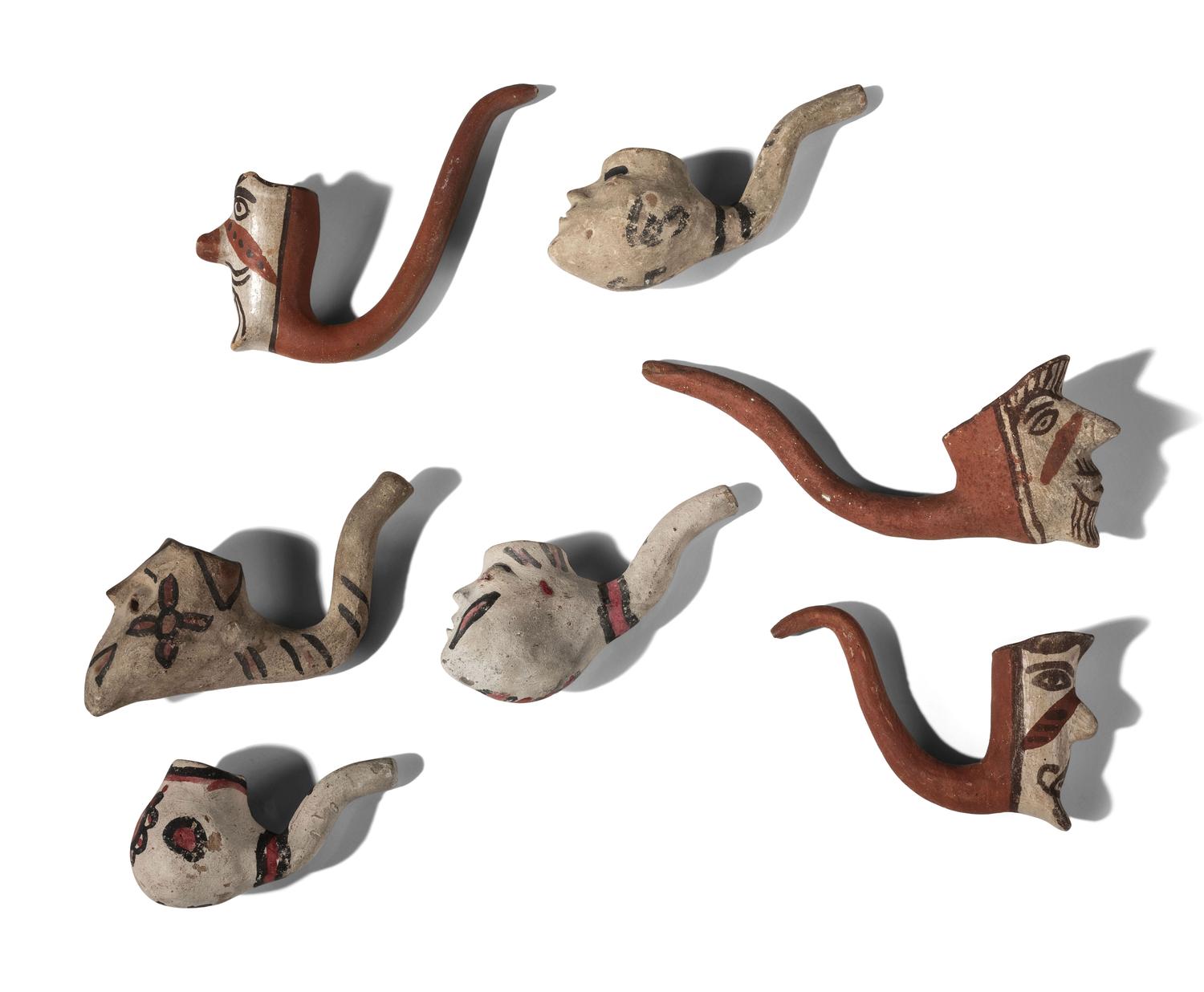 Tesuque and Isleta Pottery Pipes