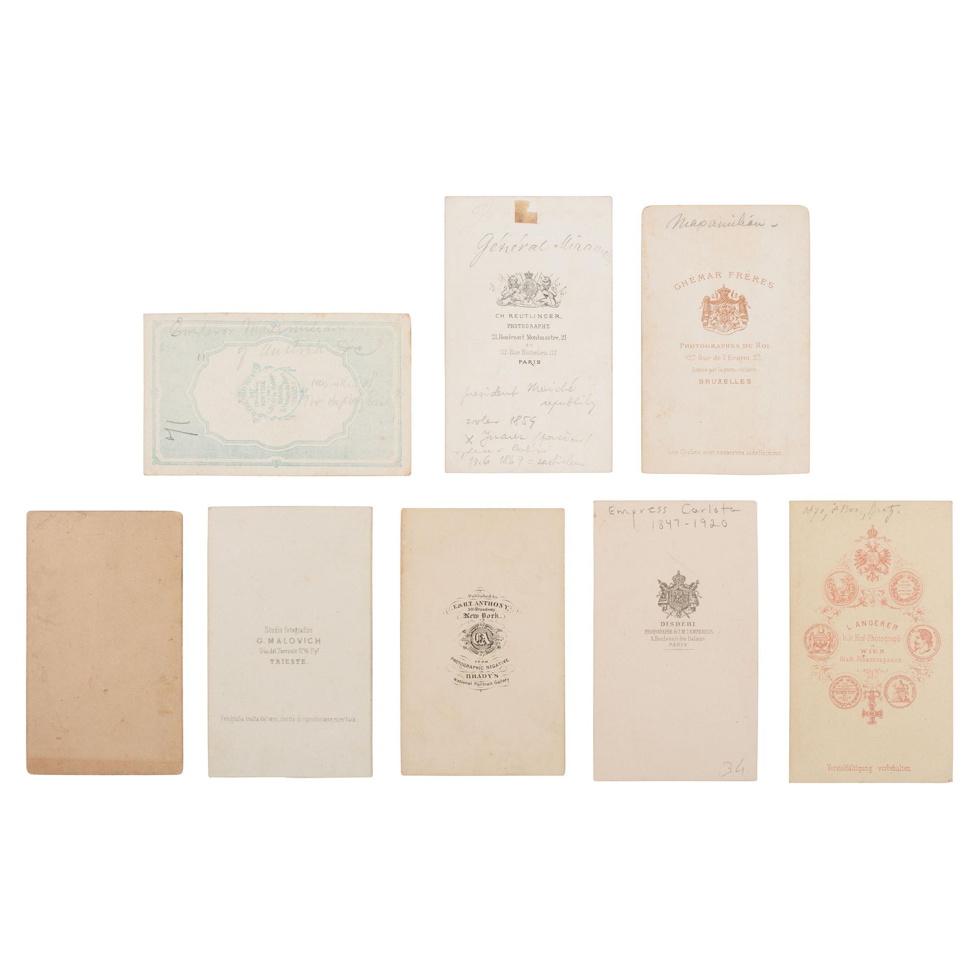 [Early Photography] Group of 24 Carte de Visites of the Subjects in the Second Mexican Empire