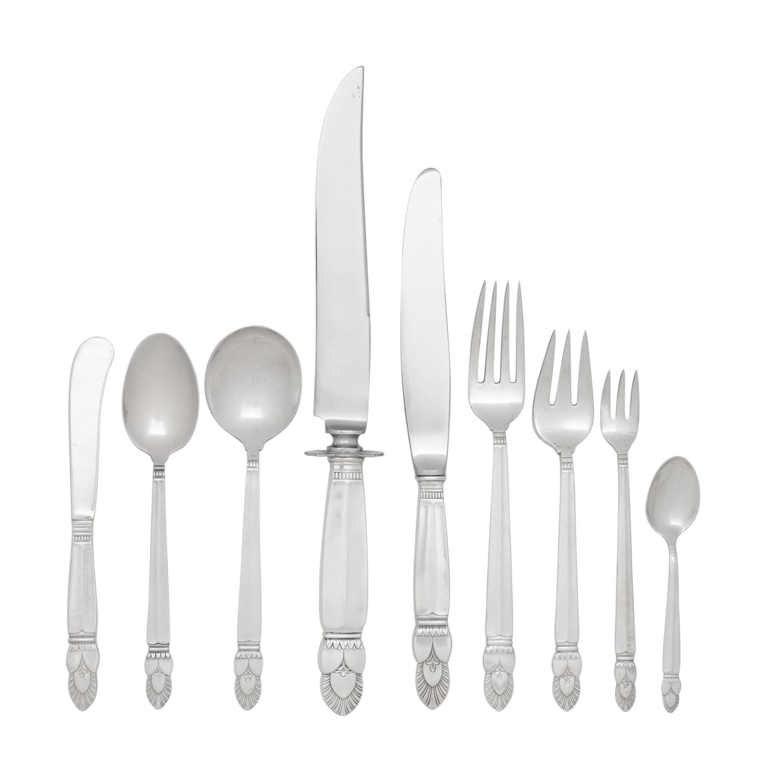 An American Silver Flatware Service