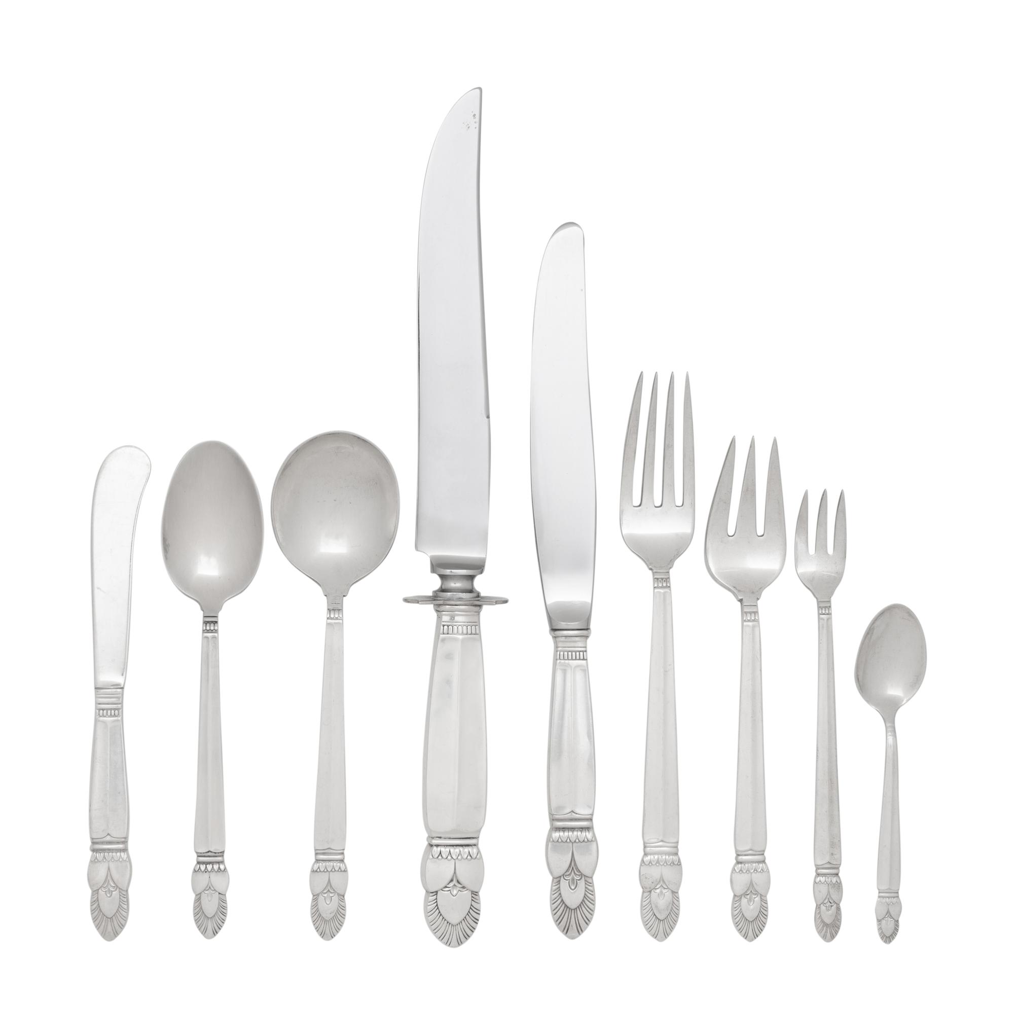 An American Silver Flatware Service