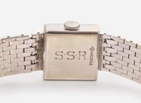 A Ladies 14K White Gold Movado Watch with Diamonds