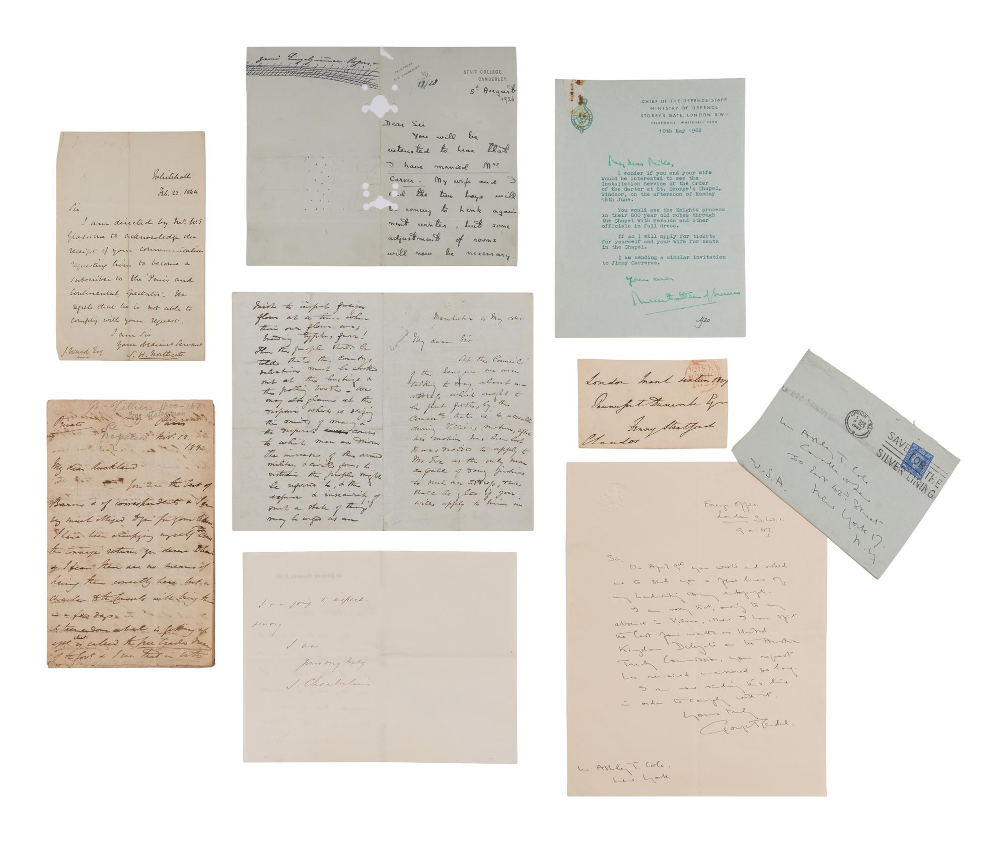 [BRITISH POLITICS]. A group of approximately 35 works by prominent British political figures, many specializing in diplomacy, finance, or military matters, including: