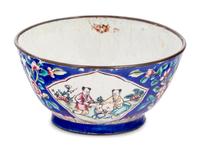 Three Chinese Canton Enamel on Copper Articles