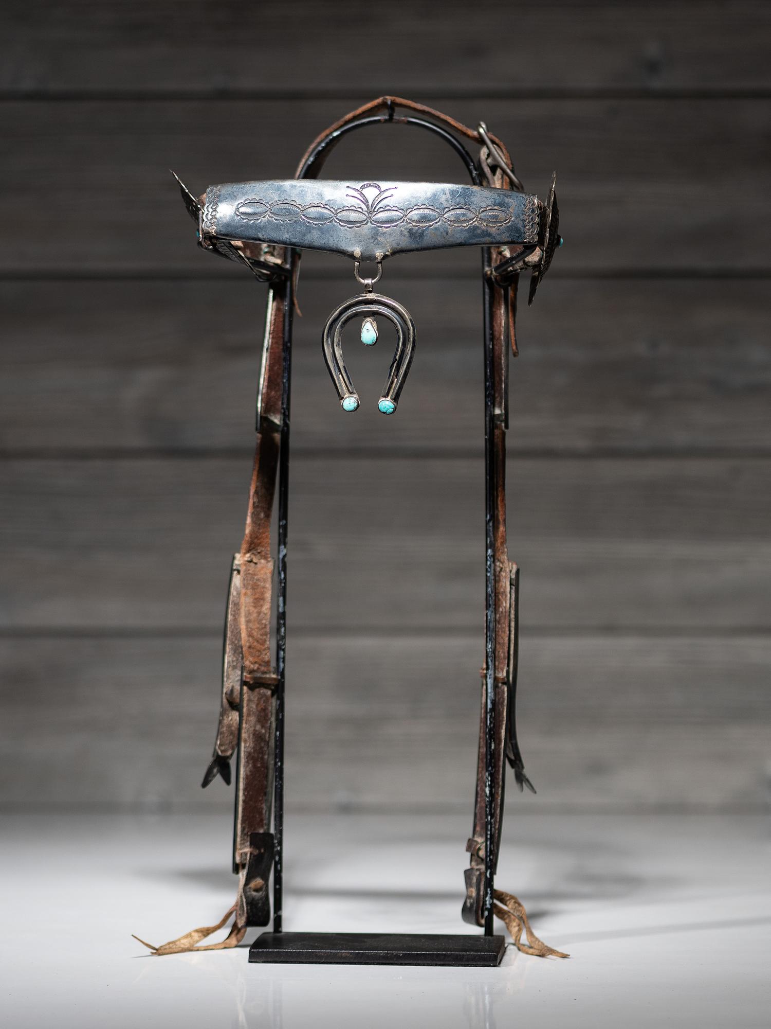 Navajo Silver and Turquoise Headstall