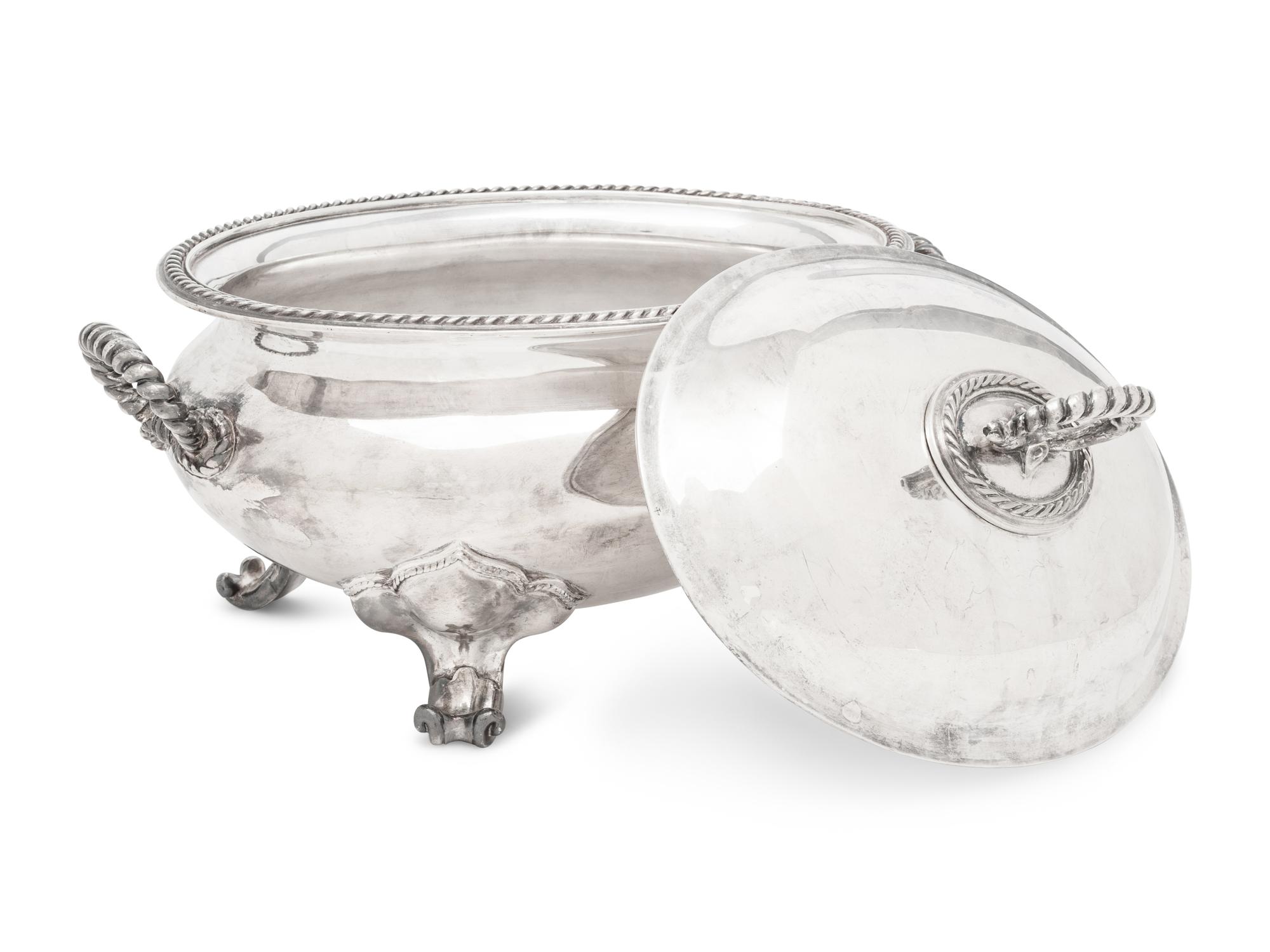 An English Silver-Plate Covered Tureen