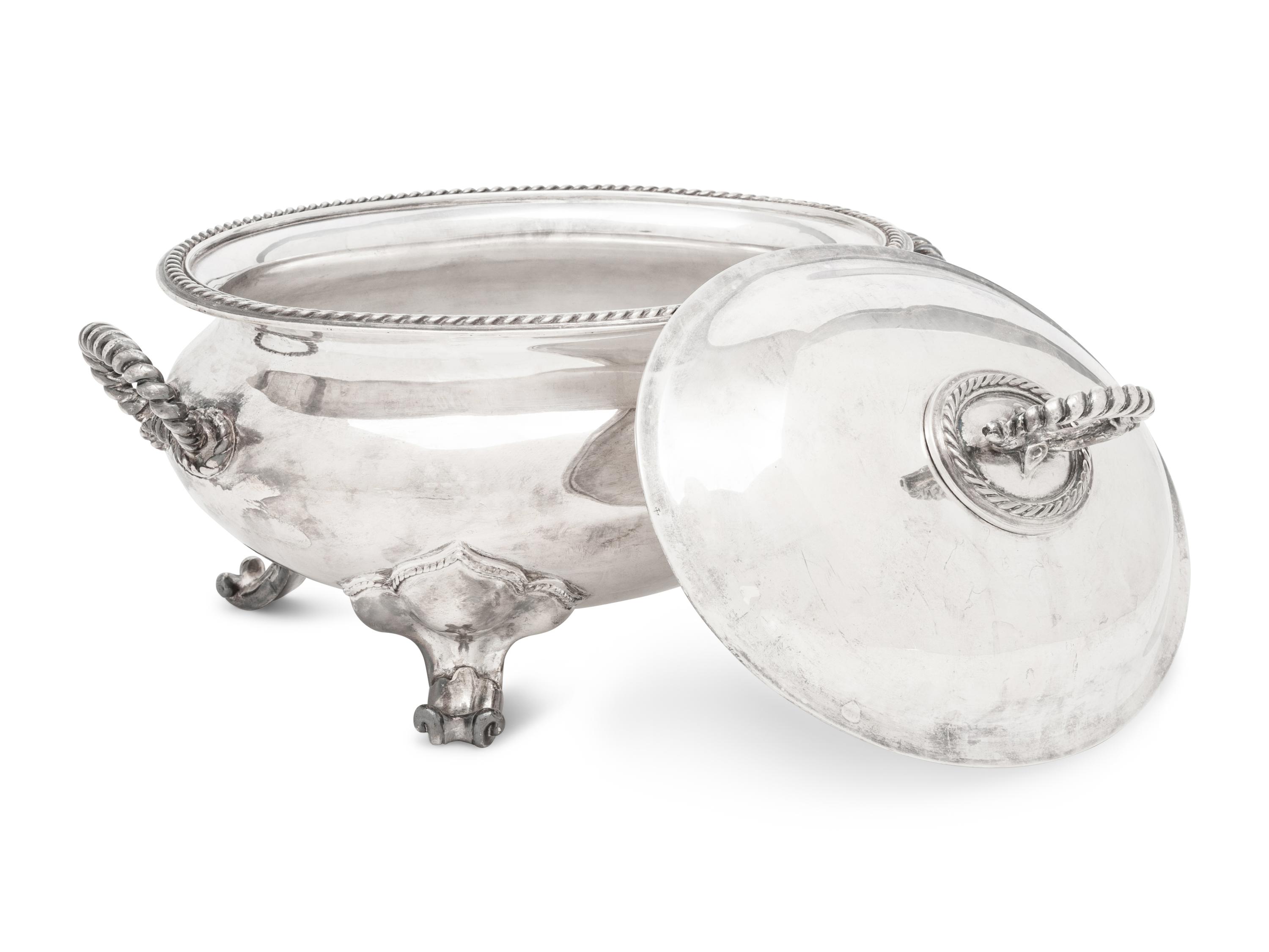 An English Silver-Plate Covered Tureen