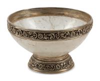 A Silver Mounted Rock Crystal Bowl