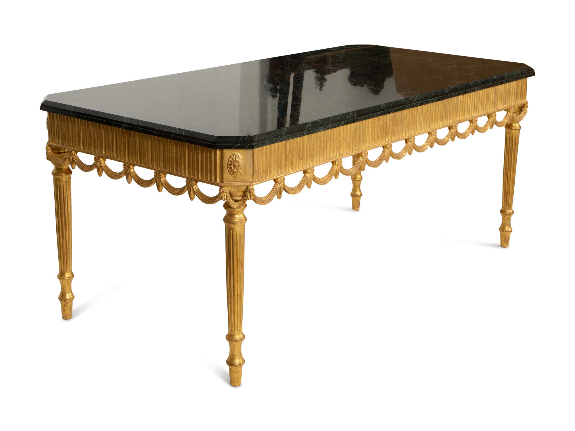 A Louis XVI Style Marble-Top Center Table