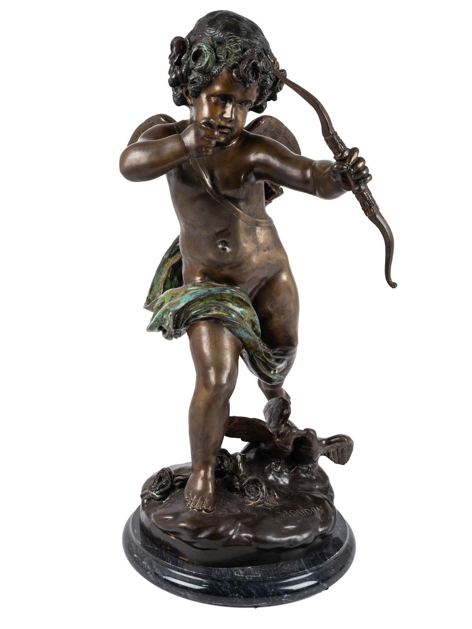 A Bronze Cherub Sculpture, After Houdon