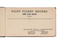 ALDRIN, Edwin E. "Buzz" (b. 1930). Pilot flight record and log book. Florida, Texas, and Nevada,1951-52.
