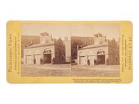 [SLAVERY & ABOLITION] -- [BROWN, John]. Stereoview of John Brown's Fort at Harpers Ferry, Virginia. N.p., ca 1870s. [ With: ] BRADY, Mathew, photographer. Stereoview of African American soldiers of the 7th USCT outside Fort Burnham.