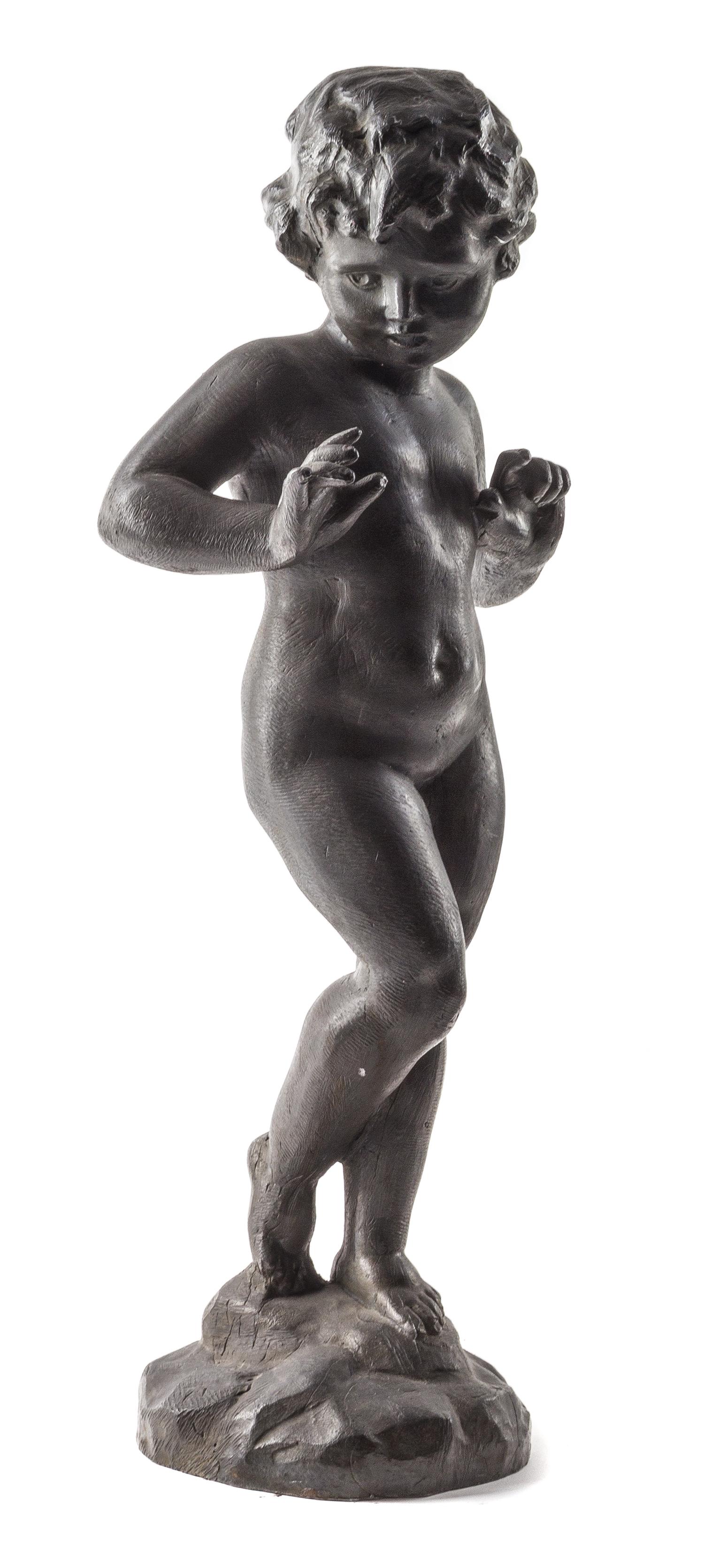 A Cast Lead Figure Height 22 1/4 inches.