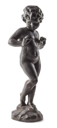A Cast Lead Figure Height 22 1/4 inches.