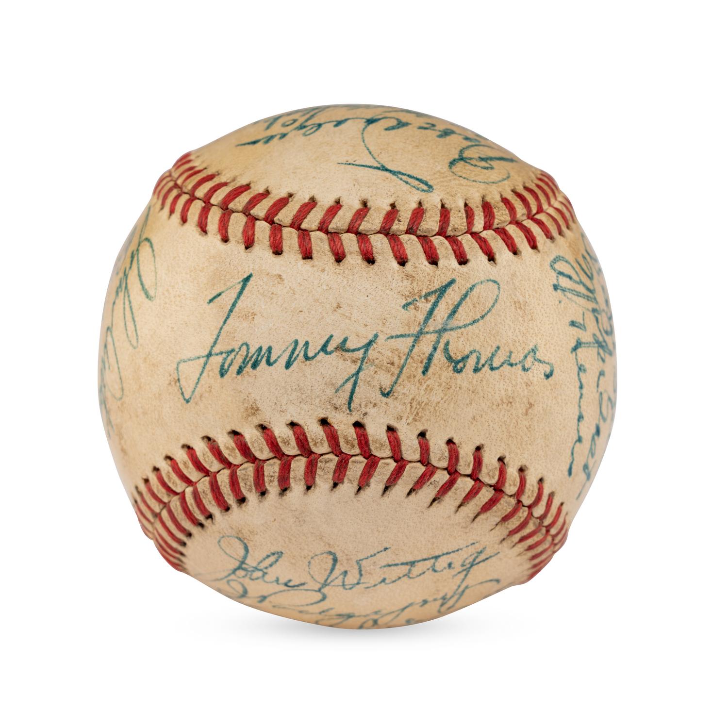 A 1947 Baltimore Orioles Team Signed Autograph Baseball