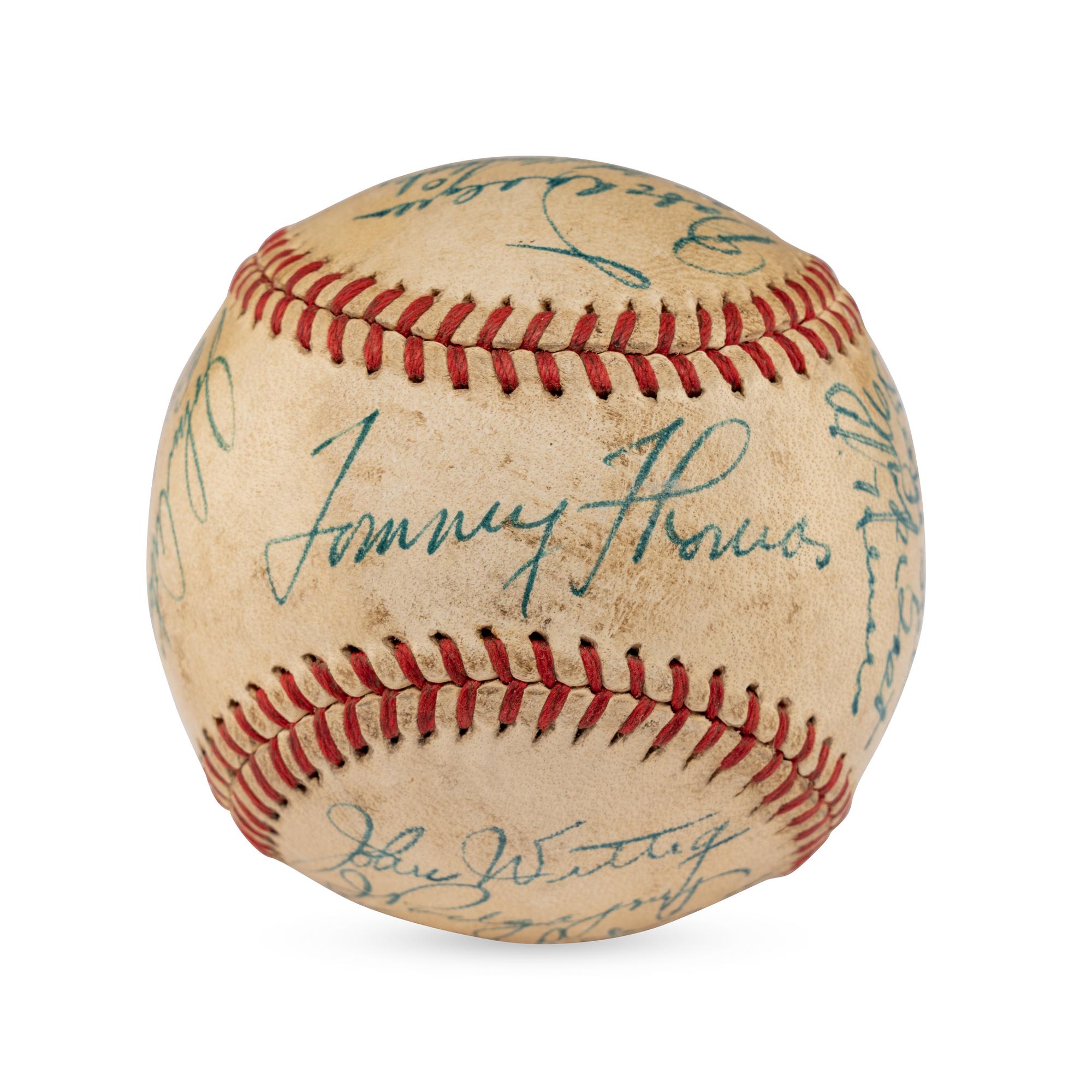 A 1947 Baltimore Orioles Team Signed Autograph Baseball