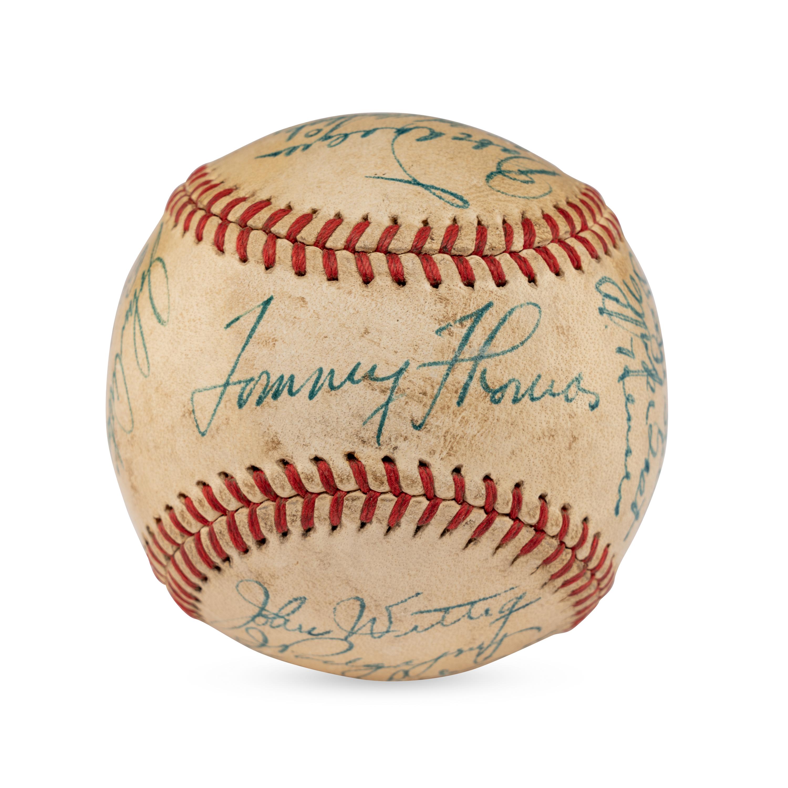 A 1947 Baltimore Orioles Team Signed Autograph Baseball