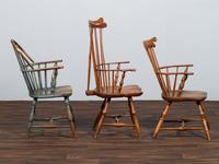 Three Compass Seat Windsor Armchairs