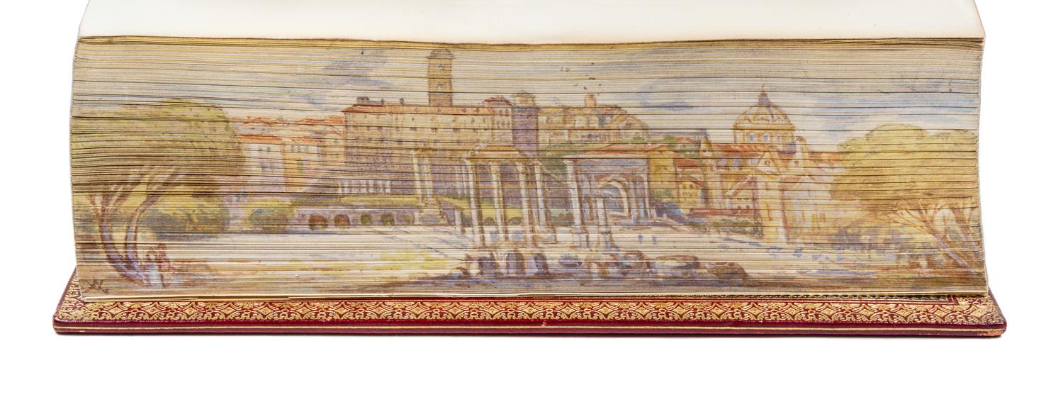 (FORE EDGE PAINTING) OLIPHANT, MRS. The Makers of Modern Rome. London, 1895. Fore edge painting by Winifred Arthur of Eternal City