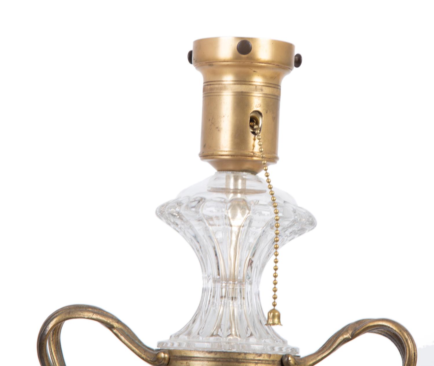 A Louis XV Style Gilt Metal Mounted Glass Urn