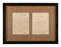 [ENSLAVEMENT & ABOLITION]. 2 letters from J. W. McConaughy of Little Rock, AR, to the C.J. McRae.